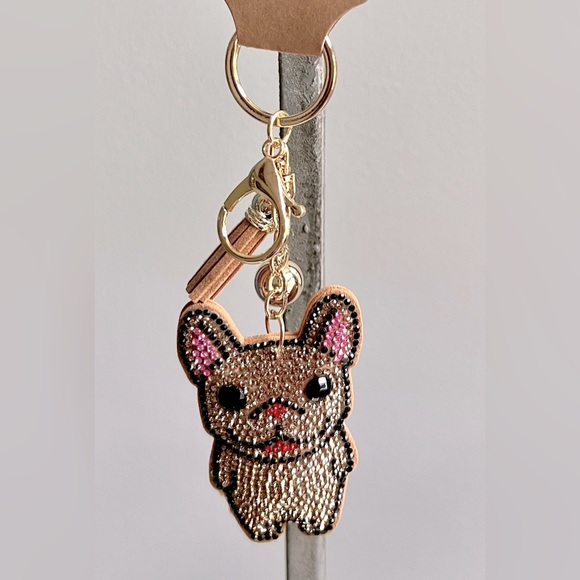 “French Bulldog” Popfizzy Rhinestone Keychain (NEW) - Picture 3 of 4